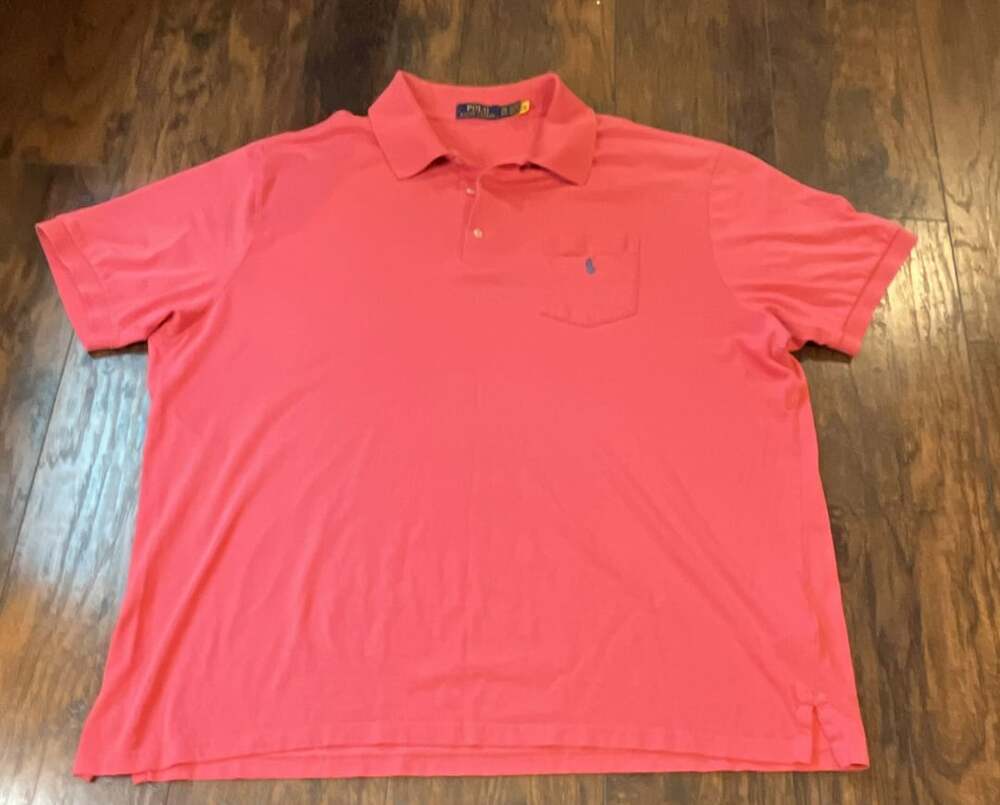 Polo Ralph Lauren Classic Fit Cotton Pocket Polo Shirt Pink 2XB